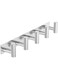 Excefore Coat Rack Wall Mounted, 5 "T Shaped Wall Hooks for Hanging, Heavy Duty Stainless Steel Coat Hook Rail for Hat Towel Robes in Bathroom Kitchen Mudroom Entryway (Silver, 1 Pack)