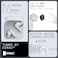 سماعات الأذن اللاسلكية CMF Buds 2a، مزودة بتقنية إلغاء الضوضاء النشط الهجين (Hybrid ANC) بمستوى 42 ديسيبل، واتصال بلوتوث، باللون الرمادي الفاتح.