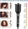 RE-2082 Auto Hair Curler Automatic Curling Iron Wand Professional Curling Wand Rotating Fast Heating for Women Mid Length to Longer Hair - Black.