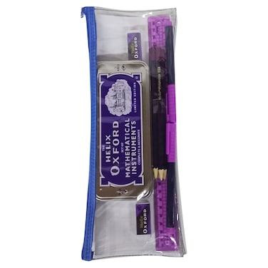 Helix PVC Pencil Case with 8 Assorted Stationery Items