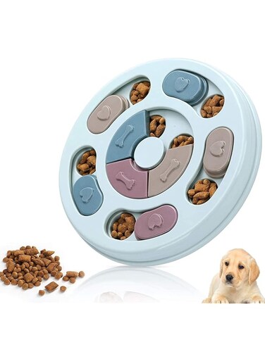 lyxdhyg Interactive Dog Food Puzzle Toy, Dog Puzzle Feeder Toys, Pet Training Games Supplies Smart Toys, Dogs Slow Feeder (Blue)