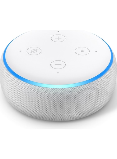 Echo Dot 3rd Gen  smart bluetooth speaker with Alexa Use your voice to control smart home devices, play Music or the Quran, &amp; more (speaks English &amp; Khaleeji)  White
