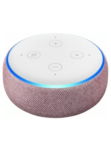 Echo Dot 3rd Gen smart bluetooth speaker with Alexa  Use your voice to control smart home devices, play Music or the Quran, &amp; more (speaks English &amp; Khaleeji)  Pink.