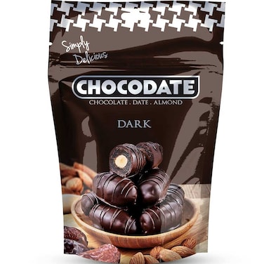 Chocodate Dark Date Almond Chocolate 100g