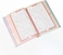 A colored Quran with colored edges, a colored cover, and colored paper, small size 10*14, red color