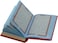 A colored Quran with colored edges, a colored cover, and colored paper, small size 10*14, red color