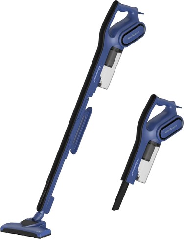 DX810 Portable 2-In-1 Handheld Vacuum Cleaner With HEPA Filter 16000Pa Strong Suction Power Blanket Dust Three-Layer Filtration 0.8 Liters Dust Capacity   600W Power Stainless Steel Duct - Blue