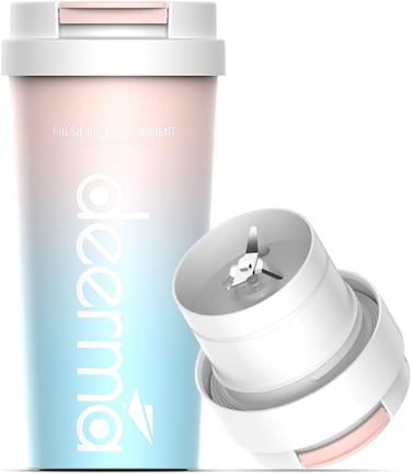 Deerma NU90 Portable Cordless Juicer Blender Keep Warm and Cool 300ml   Thermos and Cordless Juicer Cup   Rechargeable for 3 Hours   1500mAh