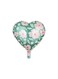 Foil balloons Heart with flowers, 45 cm, mix