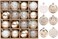 NIBEMINENT Christmas Tree Ornaments Christmas Ball Hanging Ornaments 16PCS Christmas Ball Sets Shatterproof PVC Plastic Hollow Balls Pendant for Christmas Tree Holiday Decorations