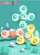 3 PCS Baby Bath Spinner Toy with Rotating Suction Cup Spinning Top Toy Animal Spin Dining Chairs Toys Windmill