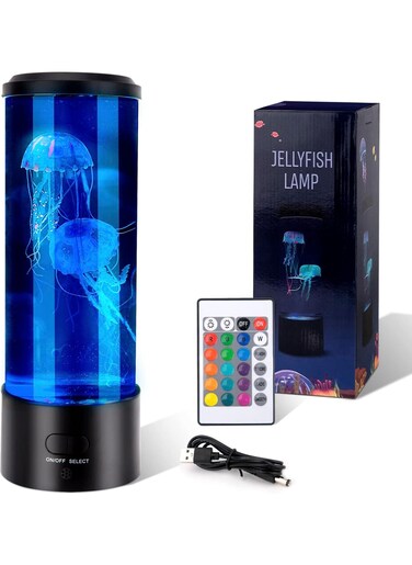 Jellyfish Lava Aquarium Lamp With Colour Changing LED Light
