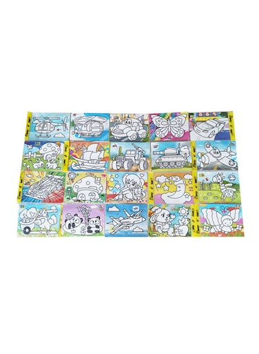 10 Sheets Random Sand Art Painting Cards Set 27.5x20cm