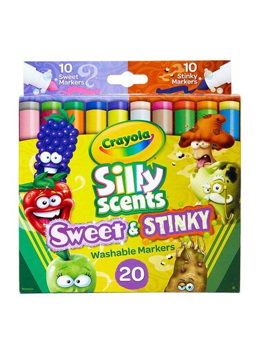 20 ct. Silly Scents Sweet &amp; Stinky Washable Broad Line and Markers