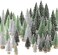 SAMMOO 30Pcs Christmas Decorations Mini Christmas Trees, Artificial Christmas Tree Bottle Brush Trees with Wooden Base for Christmas Decor Christmas Party Home Table Craft