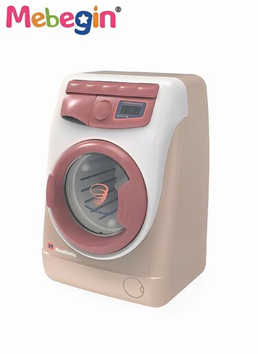 Washer Toys Pretend Role Play Toy Electronic Cleaning Appliance Set Realistic Pretend Play Appliance for Kids Ages 3+