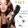 REBUNE 3 In 1 Hot Air Styler Negative Ion Hair Straightener Brush, Hot Air &amp; PTC Dual Heating Technology For Smooth Frizz-Free Hair (Black)