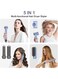 RE-0006 5 in 1 Multi-Styler High Speed Hair Dryer Airwrap Curler Hot Air Brush with 600 Millions Ions for Smooth Frizz Free Hair Airflow Control Hot/Cold Hair Styling Low Noise and Lightweight