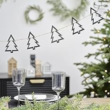 Ginger Ray Black Wooden Tree Bunting