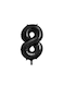 Foil Balloon Number ''8'', 86cm, black