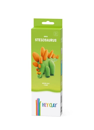 DIY Stegosaurus Plastic Creative Modelling Air-Dry Clay For Kids 3 Cans