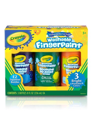 3-Piece Washable FingerPaint, 236 Ml
