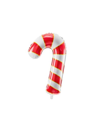 Foil balloon Candy cane, 50x82cm, red