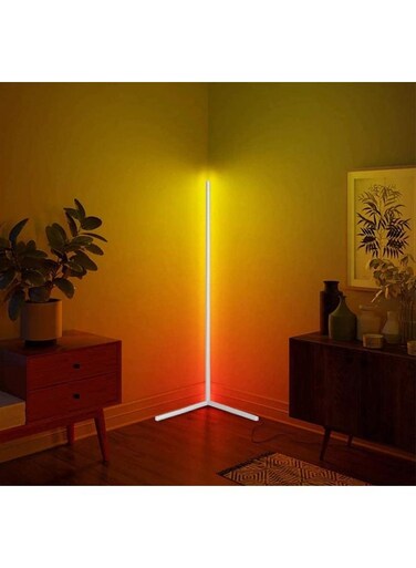 Remote Control RGB LED Corner Floor Lamp Yellow/Red