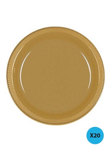 20-Piece Round Shaped Plate Set 9inch Tableware Party Supplies 9inch
