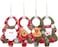 nalaina Christmas Tree Pendant, 4 Pack Xmas Santa Clause Snowman Reindeer Bear Christmas Hanging Decoration, Winter Christmas Party Supplies