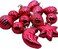 Festive Lights: Red Mixed Christmas Charms - Pack of 9, Perfect for a Festive Holiday Atmosphere