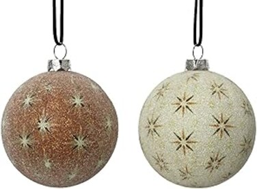Kaemingk Decoris Christmas Polyfoam Sugar Finishes Christmas Bauble with Star
