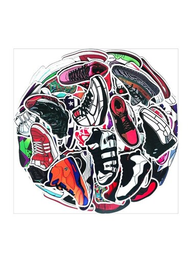 100-Piece Waterproof Vinyl Sticker Set 5x7x2cm