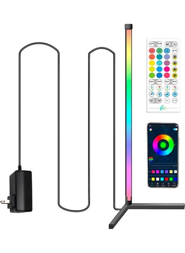 LED Standing Corner Lamp With Remote Control Multicolour