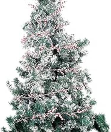 DQFYY 15m Christmas tinsel garland metallic garland shiny hanging garland decorations for Christmas tree party supplies indoor and outdoor decoration (Red)