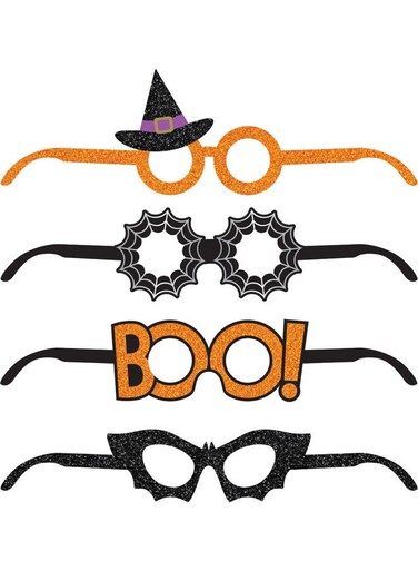 4-Piece Halloween Deluxe Paper Glasses