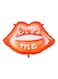 Foil balloon Lips, 86.5x65 cm, mix