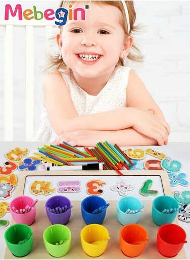 4 in 1 Multifunctional Sorting Game, Mathematics Classification Early Education Board, Number Color Matching Game, Montessori Toys, Creative Preschool Learning Activity, Fun Educational Gift for Kids