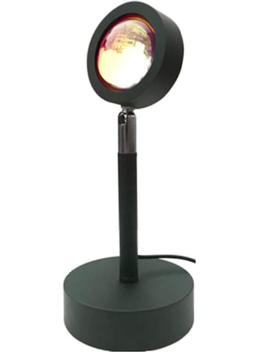 Sunset Projection Floor Stand Modern Lamp Night Light Black/Yellow/Orange 3.9x3.15x10.6inch