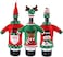 3PCS Ugly Christmas Sweater Wine Bottle Cover, Santa Claus Bottle Covers Dress for Christmas Party Table Dinner Decoration