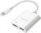 MediaLink-i2i Dual Port Audio and Charge Lightning Adapter - White