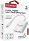 MediaLink-i2i Dual Port Audio and Charge Lightning Adapter - White