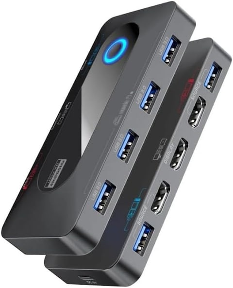 MediaSwitch-KVM 4K@60Hz KVM Switch مع توسعة USB 3.0