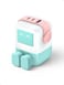 65W 3PIN PLUG Type C Charger Dynamic Expression Display 2C1A USB C With LED Screen Fun Charging Fast USB Type C Wall Adapter Portable Mini Size GaN Charger Adapter - Pink Blue