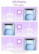 65W 3PIN PLUG Type C Charger Dynamic Expression Display 2C1A USB C With LED Screen Fun Charging Fast USB Type C Wall Adapter Portable Mini Size GaN Charger Adapter -Purple