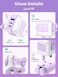 65W 3PIN PLUG Type C Charger Dynamic Expression Display 2C1A USB C With LED Screen Fun Charging Fast USB Type C Wall Adapter Portable Mini Size GaN Charger Adapter -Purple