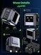 65W 3PIN PLUG Type C Charger Dynamic Expression Display 2C1A USB C With LED Screen Fun Charging Fast USB Type C Wall Adapter Portable Mini Size GaN Charger Adapter - BLACK