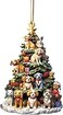 10PCS Christmas Tree Hanging Tree Shape Pendant, Christmas Hanging Ornaments Decorations, New Years Decorations，Car pendant