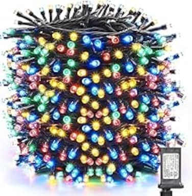 Christmas Lights Outdoor Decorations,25m 250LEDs Mains Powered Christmas Tree Lights with Waterproof Timer Fairy String Lights Plug in for Indoor &amp; Outdoor,Garden Wedding,multicolour (multicolour)