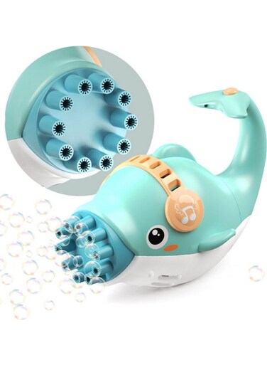 10-Hole Dolphin Shape Bubble Gun 18.9x12.5cm